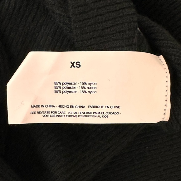 Nine-West Anthracite Black V-Neck Pull Over Sweater X-Small NWT - Picture 7 of 8